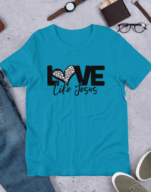 Load image into Gallery viewer, Love Like Jesus Blk Short-Sleeve Unisex T-Shirt
