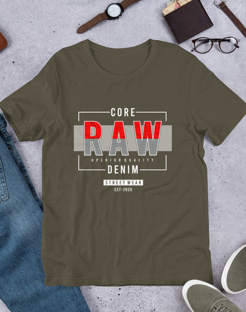 Load image into Gallery viewer, Core RAW Denim Short-Sleeve Unisex T-Shirt
