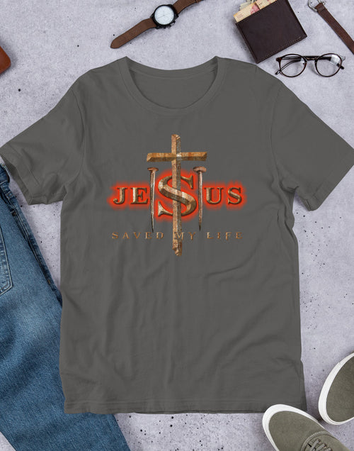 Load image into Gallery viewer, Jesus Saved My Life Short-Sleeve Unisex T-Shirt
