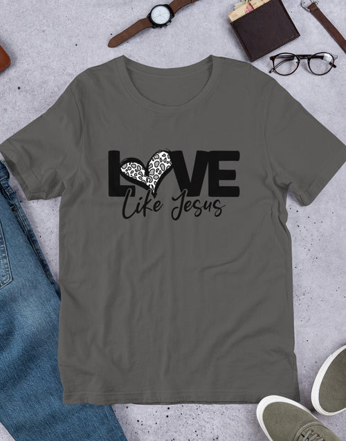 Load image into Gallery viewer, Love Like Jesus Blk Short-Sleeve Unisex T-Shirt
