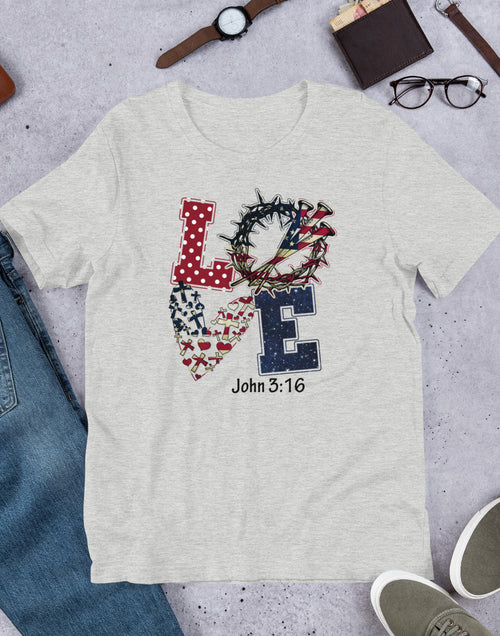 Load image into Gallery viewer, Jesus Love - John 3:16 Short-Sleeve Unisex T-Shirt
