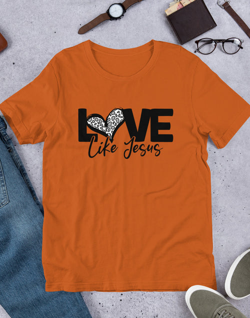 Load image into Gallery viewer, Love Like Jesus Blk Short-Sleeve Unisex T-Shirt
