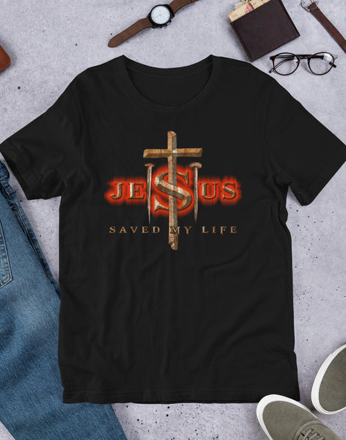 Load image into Gallery viewer, Jesus Saved My Life Short-Sleeve Unisex T-Shirt
