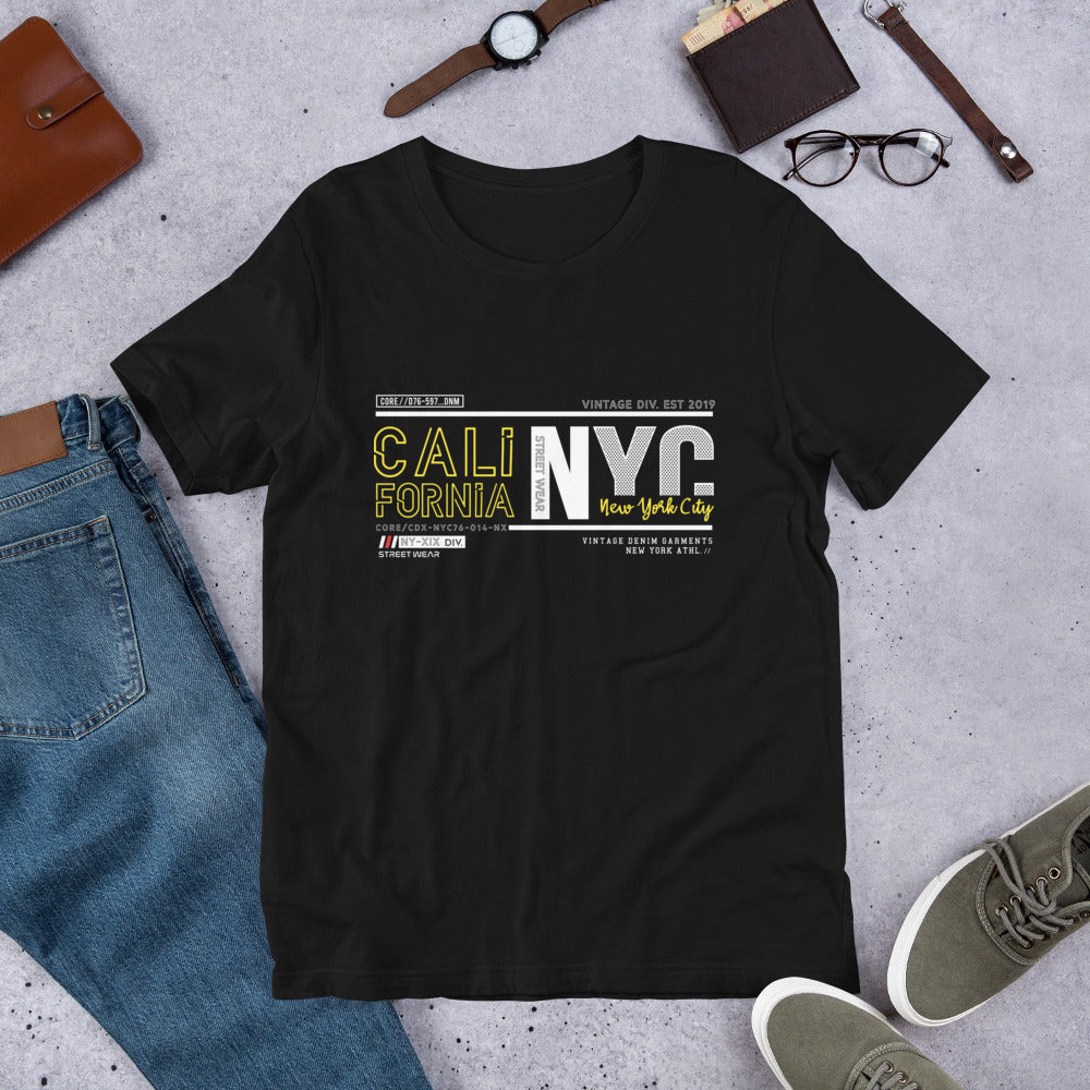 CALI NYC Coast to Coast 2030Urban Short-Sleeve Unisex T-Shirt