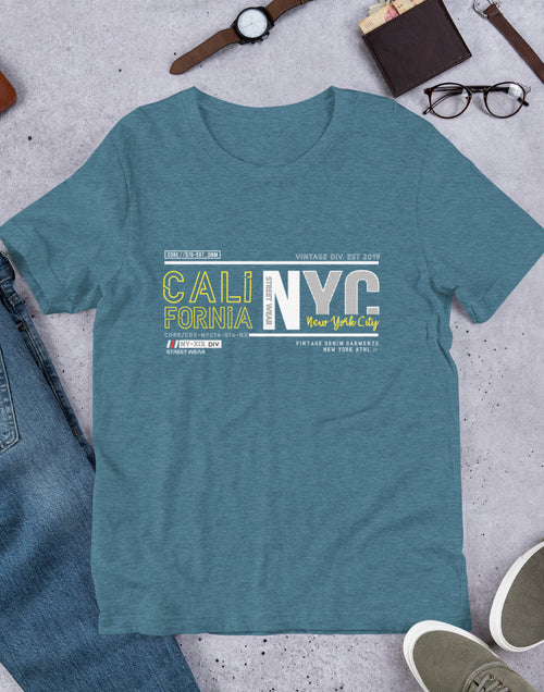 Load image into Gallery viewer, CALI NYC Coast to Coast 2030Urban Short-Sleeve Unisex T-Shirt
