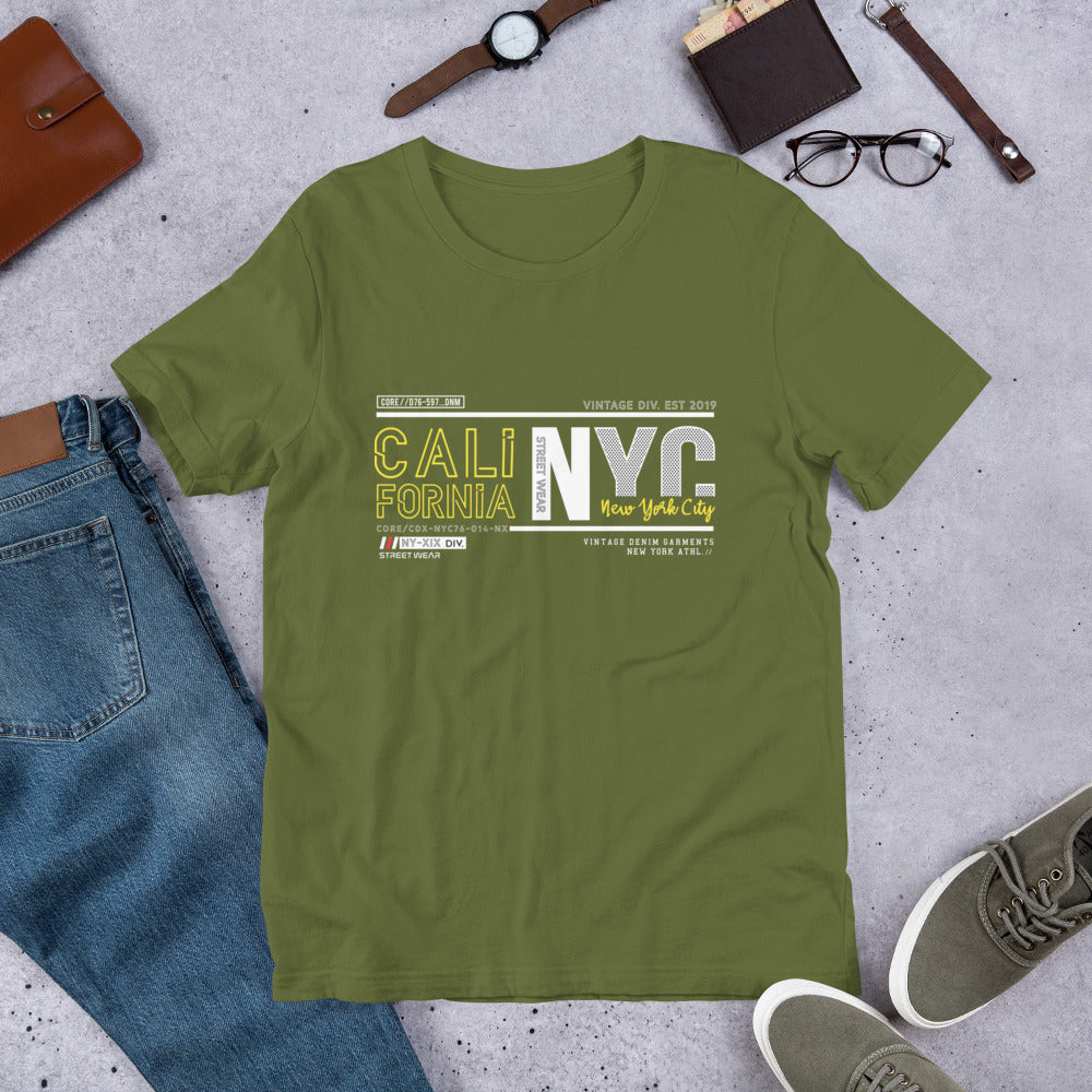 CALI NYC Coast to Coast 2030Urban Short-Sleeve Unisex T-Shirt