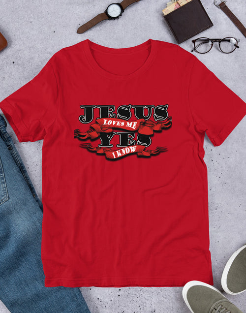 Load image into Gallery viewer, Jesus Loves Me Short-Sleeve Unisex T-Shirt
