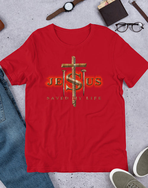 Load image into Gallery viewer, Jesus Saved My Life Short-Sleeve Unisex T-Shirt
