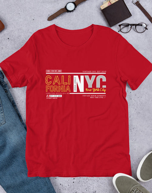 Load image into Gallery viewer, CALI NYC Coast to Coast 2030Urban Short-Sleeve Unisex T-Shirt
