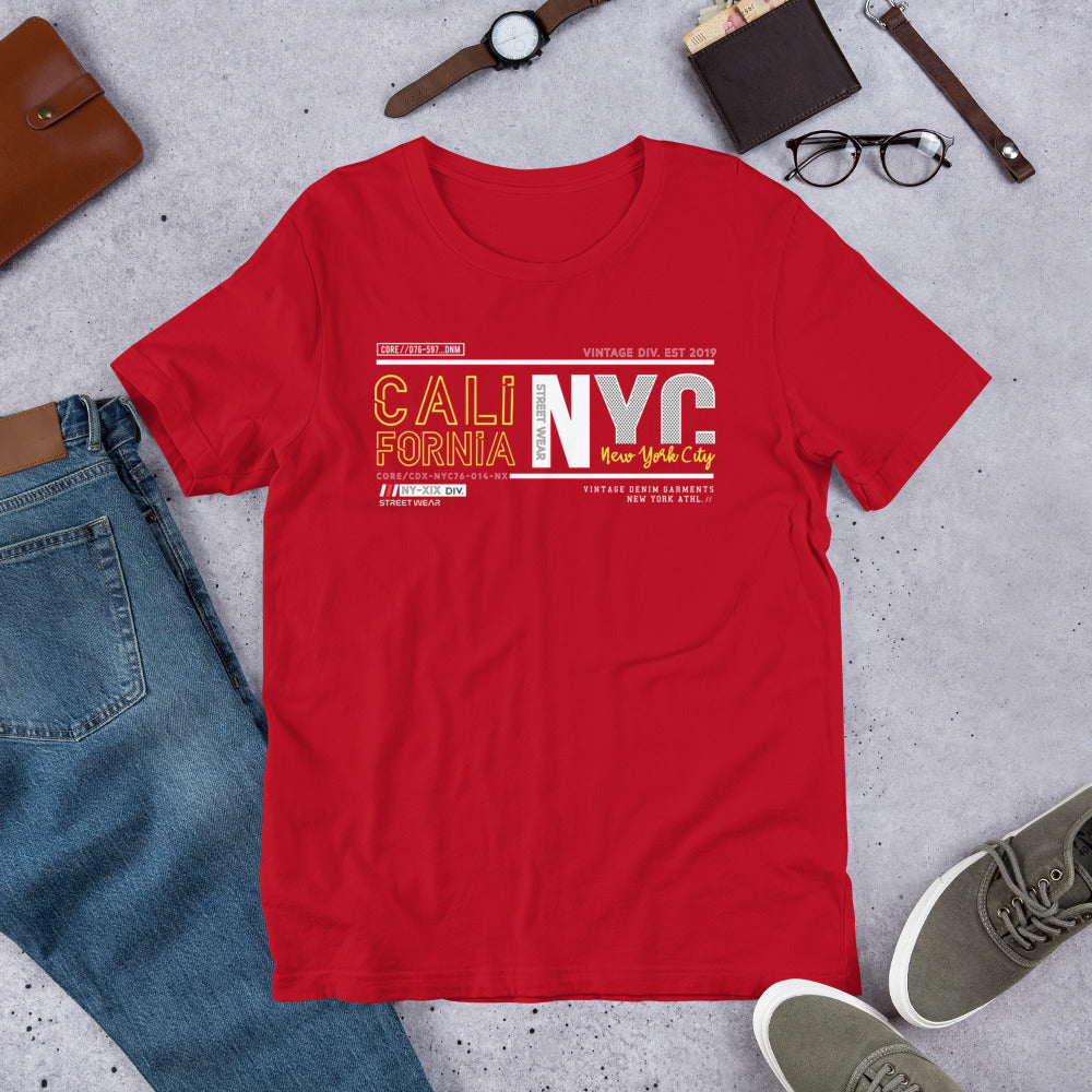 Cali - NYC Coast to Coast Short-Sleeve Unisex T-Shirt