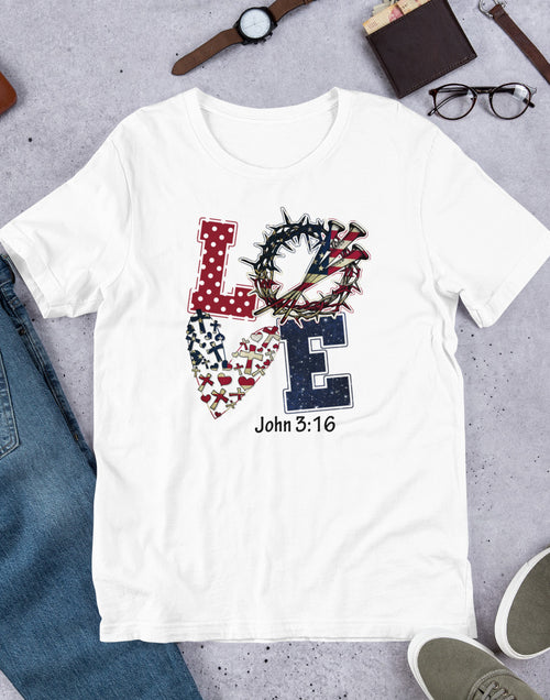 Load image into Gallery viewer, Jesus Love - John 3:16 Short-Sleeve Unisex T-Shirt
