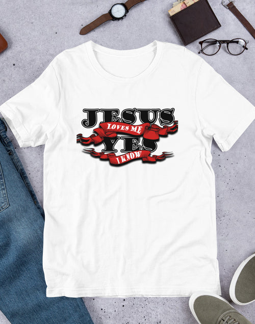 Load image into Gallery viewer, Jesus Loves Me Short-Sleeve Unisex T-Shirt
