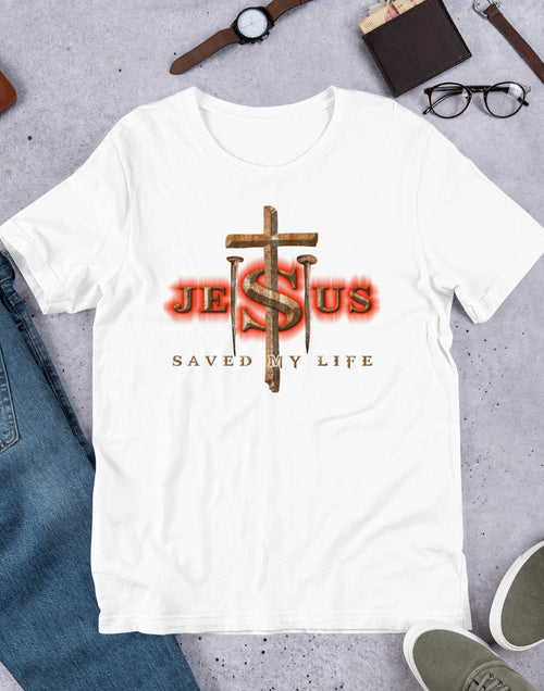 Load image into Gallery viewer, Jesus Saved My Life Short-Sleeve Unisex T-Shirt
