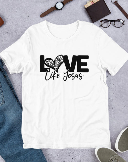 Load image into Gallery viewer, Love Like Jesus Blk Short-Sleeve Unisex T-Shirt
