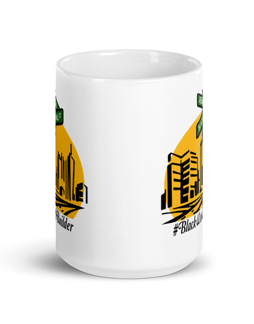 Load image into Gallery viewer, Rebuild Black Wall Street White glossy mug
