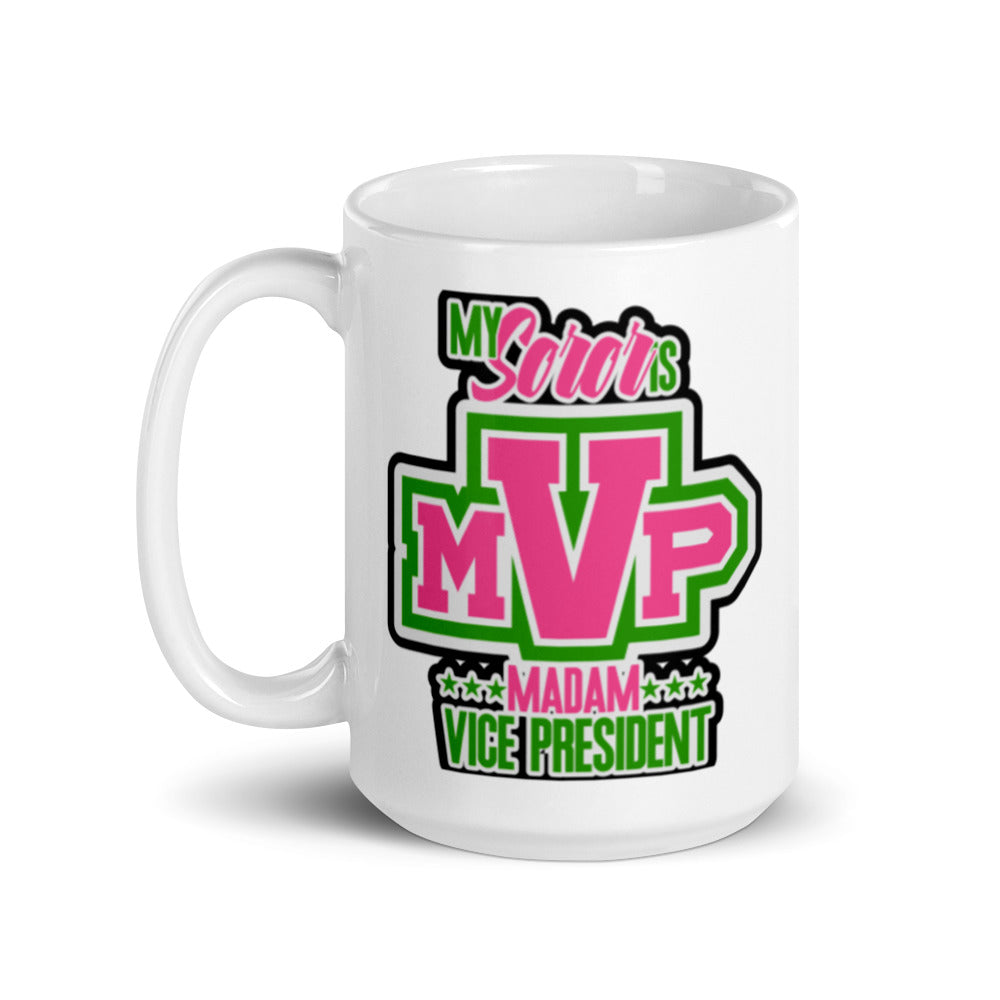 My Soros MVP Madam Vice President White Glossy Mug