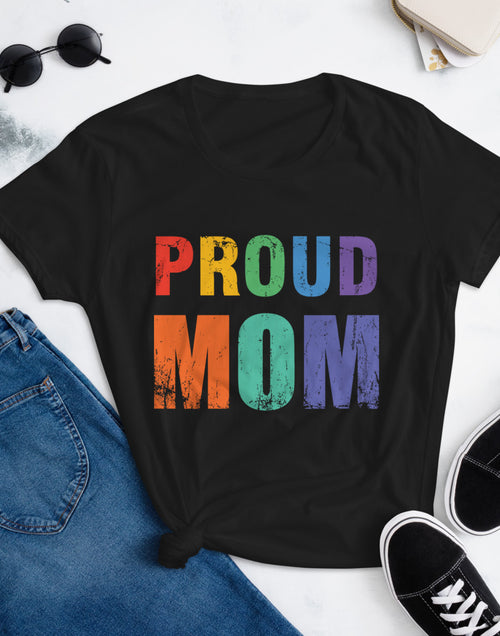 Load image into Gallery viewer, Proud Mom Women&#39;s short sleeve t-shirt
