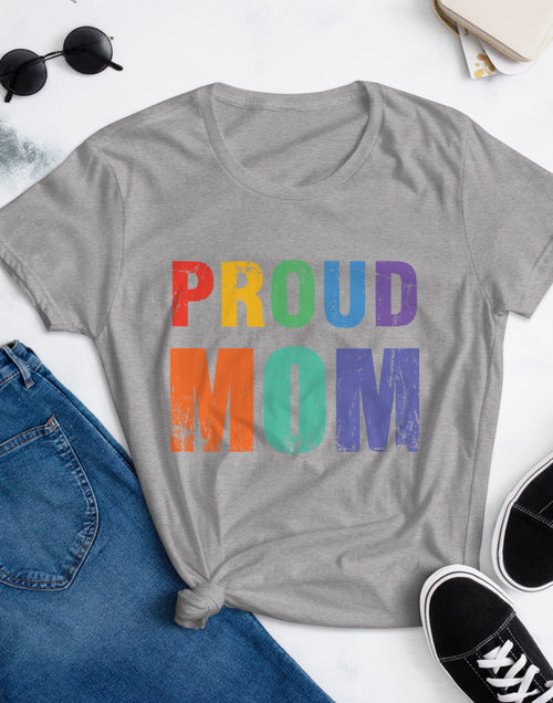 Load image into Gallery viewer, Proud Mom Women&#39;s short sleeve t-shirt
