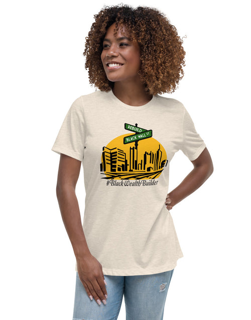 Load image into Gallery viewer, Black Wall Street Women&#39;s Relaxed T-Shirt
