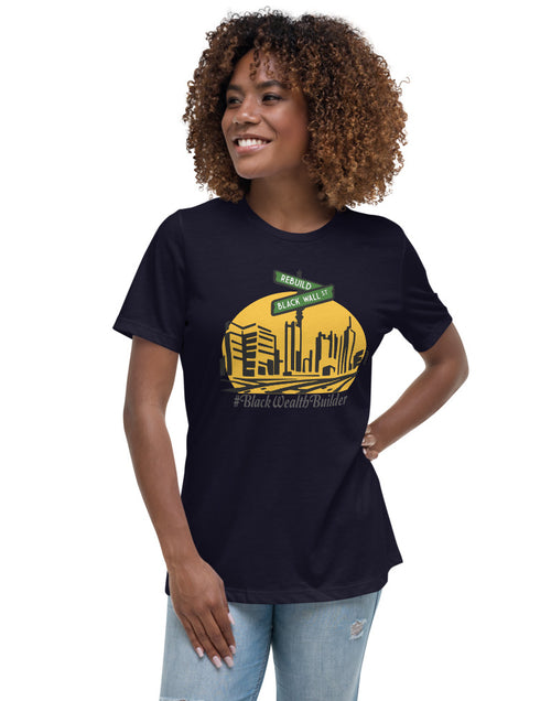 Load image into Gallery viewer, Black Wall Street Women&#39;s Relaxed T-Shirt
