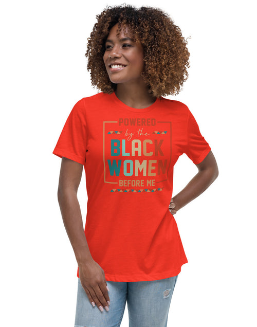 Load image into Gallery viewer, Powered By Black Women Relaxed T-Shirt
