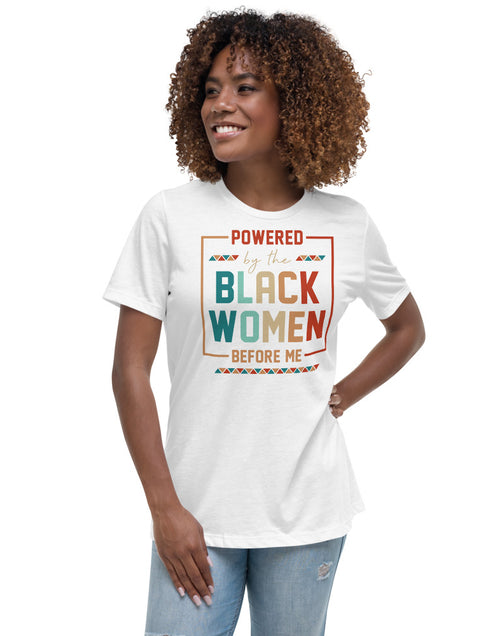 Load image into Gallery viewer, Powered By Black Women Relaxed T-Shirt
